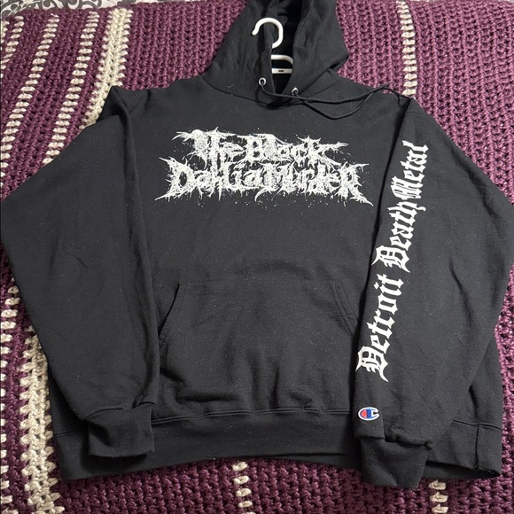 Champion Other - The Black Dahlia Murder - Black Graphic Hoodie with White Print